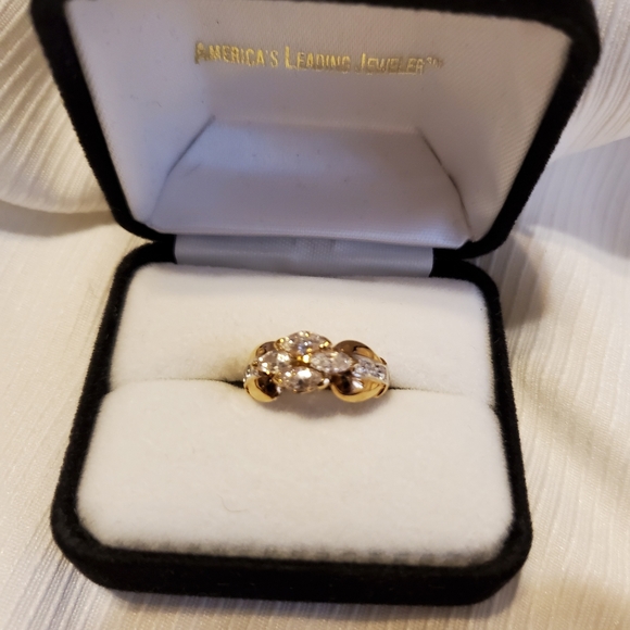 Ring Gold over Sterling Silver 925 CZ - Picture 4 of 5